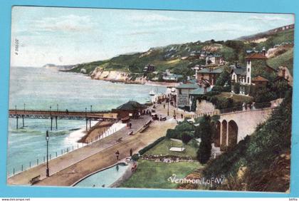 ENGLAND picture post card Ventnor 1906 Havant to France