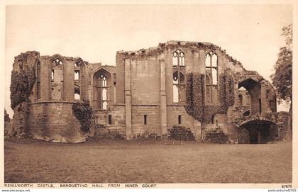 uk2287 kenilworth castle banqueting hall warwickshire real photo uk
