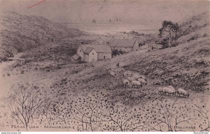 Pease Glen Berwickshire Phillimore Rare Art Postcard & Amazing Reverse