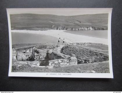 Echtfoto AK Schottland St. Ninian's Isle Shetland Picture Copyright of the Shetland Times Ltd.
