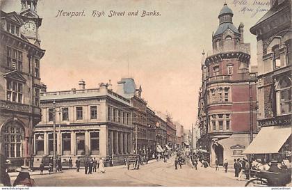 Wales - NEWPORT - High Street and Banks