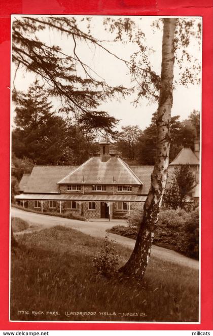 RADNORSHIRE   LLANDRINDOD WELLS    ROCK PARK   FRED  JUDGE  RP