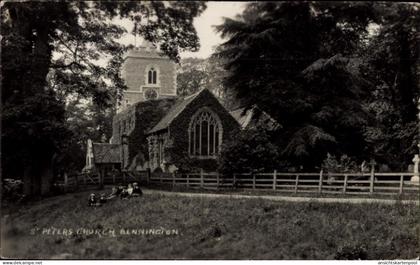 Photo CPA Bennington Hertfordshire England, St. Peters Church