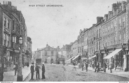 Bromsgrove Old High Street Worcester Photo Postcard