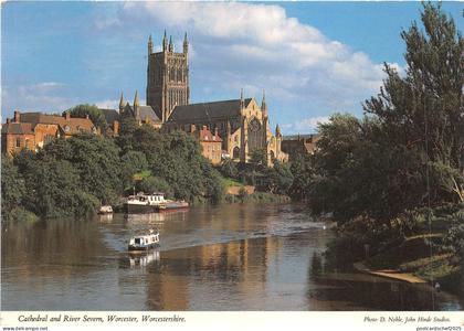 uk50701 chatedral and river severn worcester worcestershire uk