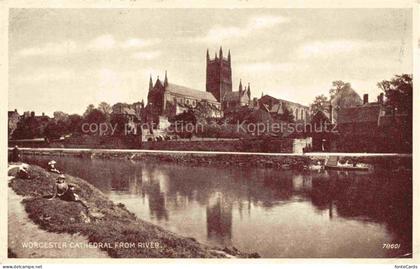 Worcester  UK Worcester Cathedral from River