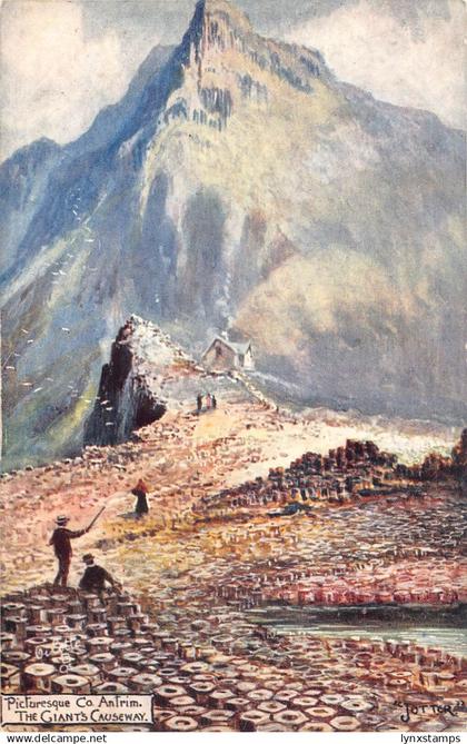 Ireland Picturesque Antrim The Giant Causeway Art by Jotter vintage postcard