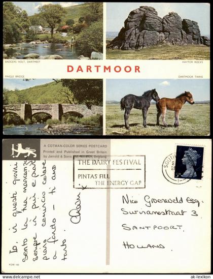 Postcard Dartmoor Mehrbildkarte Dartmoor National Park 1975