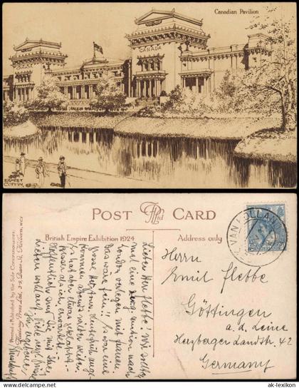 Postcard London British Empire Exhibition Canadian Pavilion 1924