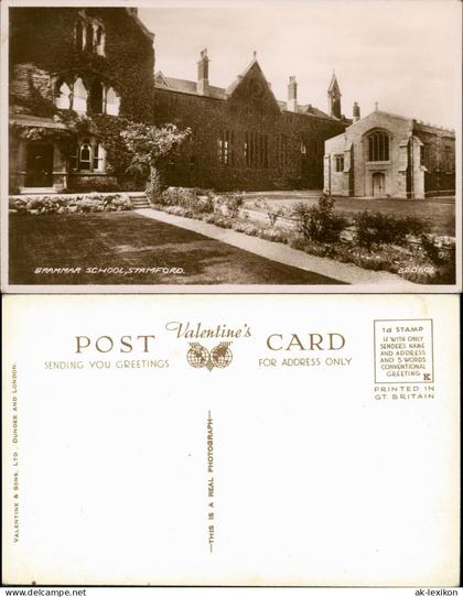 Postcard Stamford (Lincolnshire) GRAMMAR SCHOOL, STAMFORD 1940