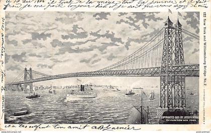 Usa - NEW YORK CITY - New York and Williamsburg Bridge - Publ. J. Koehler
