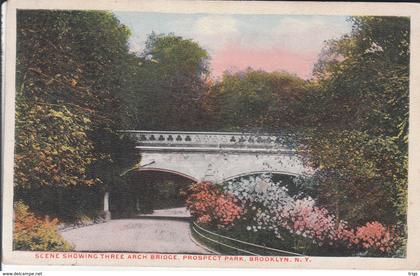 Brooklyn - Scene showing Three Arch Bridge, Prospect Park