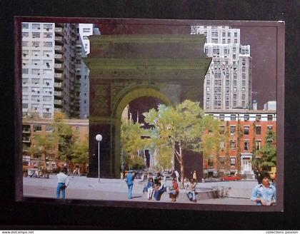 cp, 165 x 115 mm, Etats Unis, New York city, Greenwich Village, vierge, ed. Manhattan postcard, 1983, frais fr 1.95 e