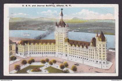 Postcard, United States, Albany NY, D. & H. and Journal Building