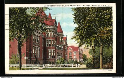 AK Utica, NY, Administration Building and School, Masonic Home