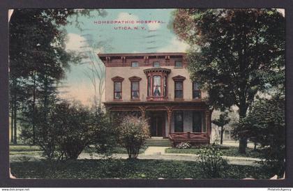 Postcard, United States, Utica NY, Homeopathic Hospital