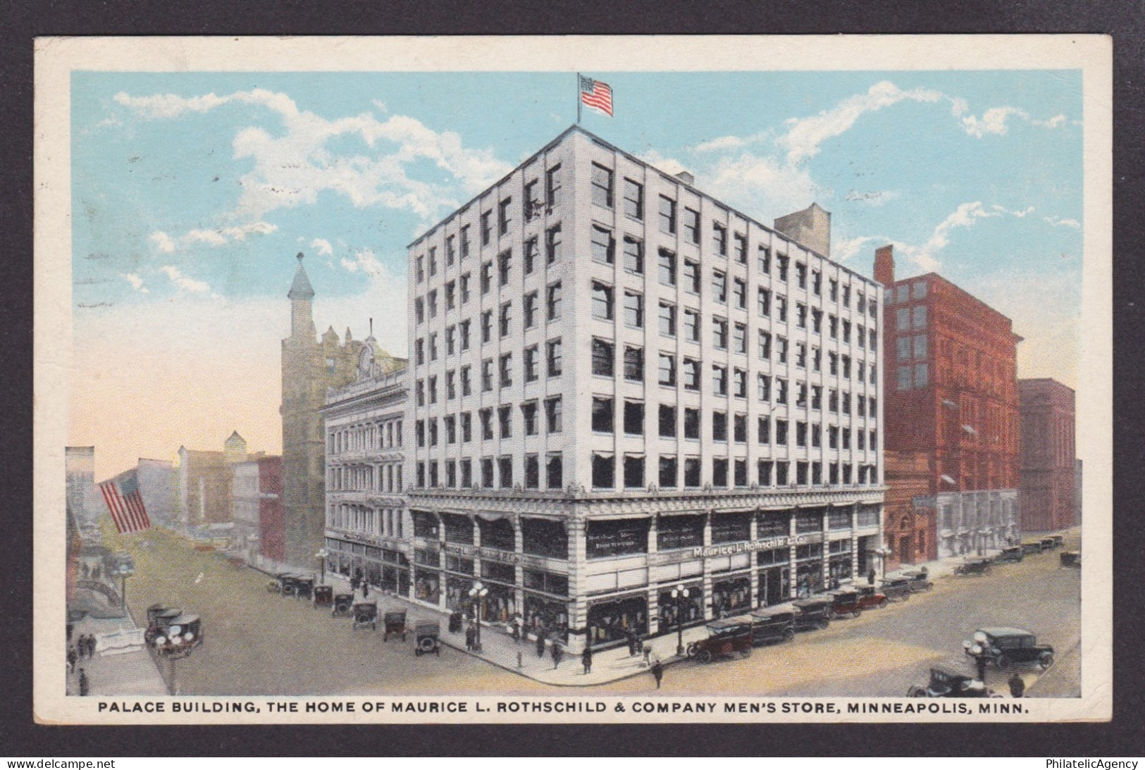 UNITED STATES Vintage postcard Minneapolis Palace Building Home of Rothschild