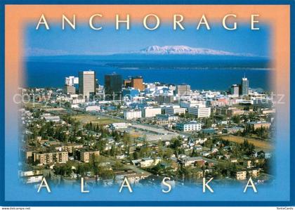 Anchorage Aerial view with Mt Susitna in the background