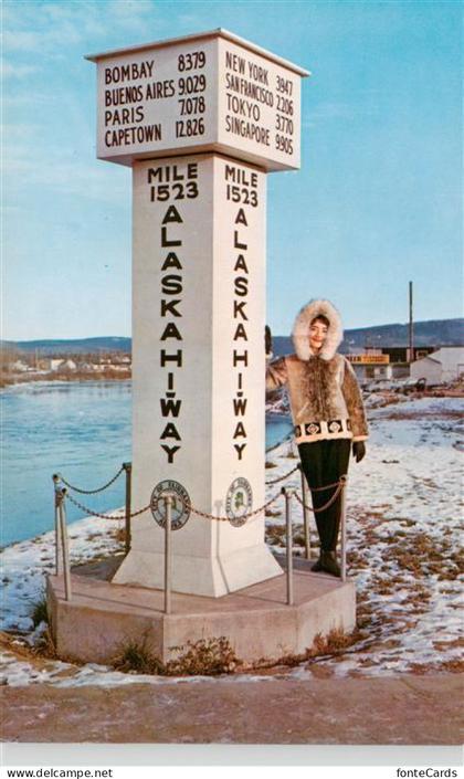 Fairbanks  Alaska USA Alaska Hiway Marker