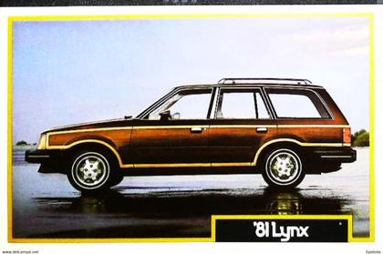 ► MERCURY  Lynx Wagon 1981 -  Garage Automobile Publicity (Litho.U.S.A) Roadside