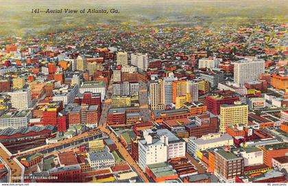 US Georgia Atlanta Aerial View vintage postcard B961
