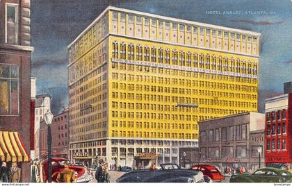 US Hotel Ansley Atlanta Georgia Cars vintage postcard