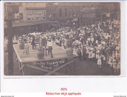 ETATS-UNIS: ILLINOIS: AUBURN: O.O. Corneil hardware, fish fry 1912 - Très bon état