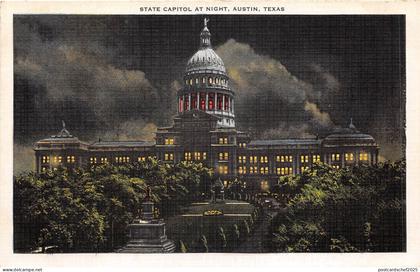 lot395 USA state capitol at night austin texas