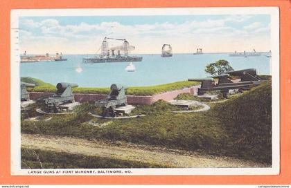 33615 ◉ BALTIMORE MD-Maryland ◉ Large Guns Fort MCHENRY Mc Henry 1925 à Veuve LEGER Le Havre Published OTTTENHEIMER USA