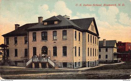 US North Dakota Bismarck Indian School vintage postcard