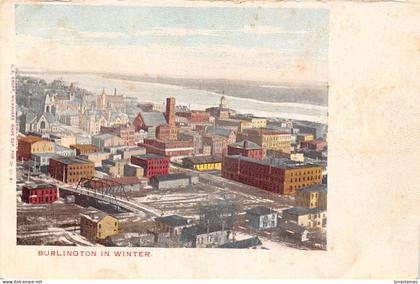 B029 US Vermont Burlington in Winter General view vintage postcard