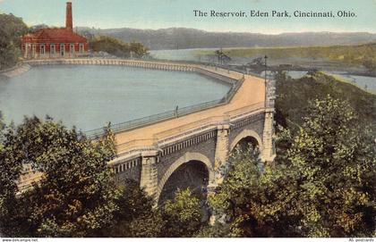 B521 US Reservoir Eden Park Cincinnati Ohio vintage postcard