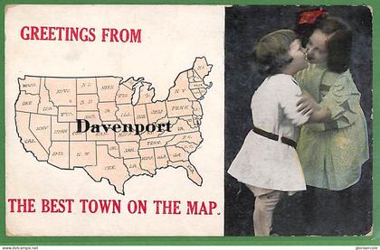 ak7494 - USA - VINTAGE POSTCARD - Iowa, Davenport