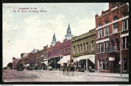 AK Fargo, ND, N. P. Ave., looking West