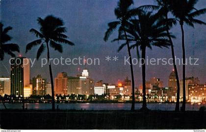 Miami Beach Tropical panorama of Miami sunset