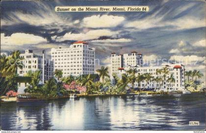 Miami Florida Sunset on Miami River