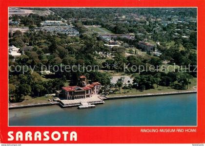 Sarasota Florida Ringling Museum and Home of Sarasota Bay aerial view