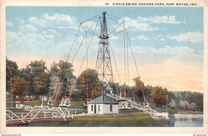 B311 US Indiana Circle Swing Robinson Park Fort Wayne vintage postcard
