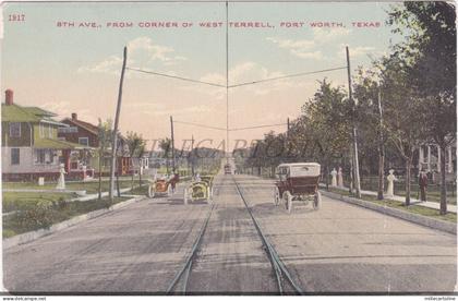 TEXAS - Fort Worth, 8th Ave., From Corner of West Terrell, Postcard