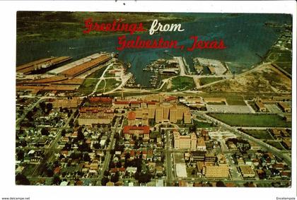 CPM-Carte Postale-Etats Unis- Greetings From Galveston Aerial View -VM20826