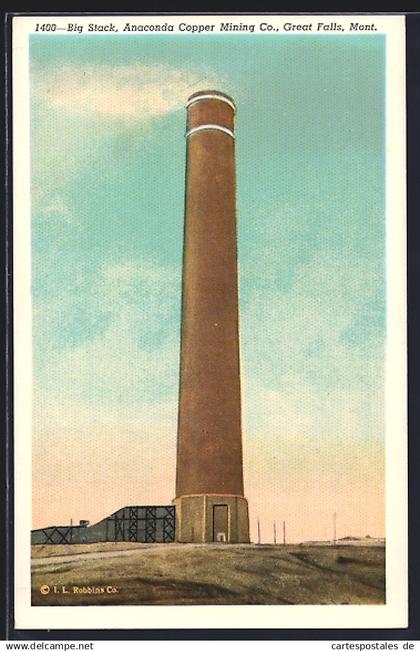 AK Great Falls, MT, Big Stack, Anaconda Copper Mining Co.