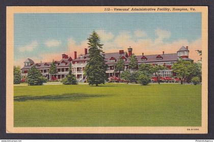 Postcard, United States, Hampton VA, Veterans' Administrative Facility