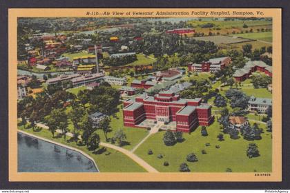 Postcard, United States, Hampton VA, Veterans' Administrative Facility