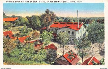 B521 US California Looking on Gilman's Relief Hot Springs San Jacinto postcard