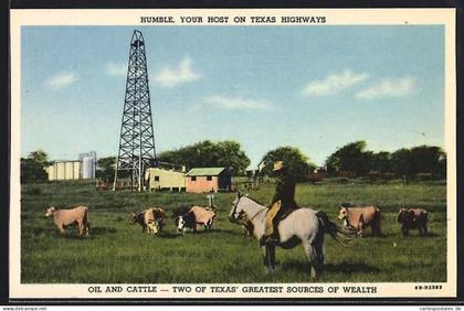 AK Houston, TX, Oil and cattle, two of Texas greatest sources of wealth, Erdöl