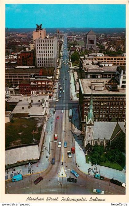 Indianapolis Indiana View Northwand of Meridian Street from Monument Circle