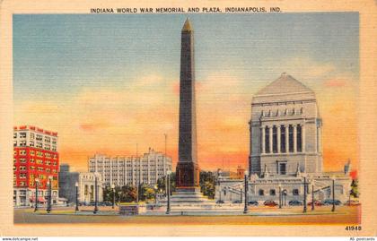 B313 US Indiana World War Memorial and Plaza Indianapolis vintage postcard