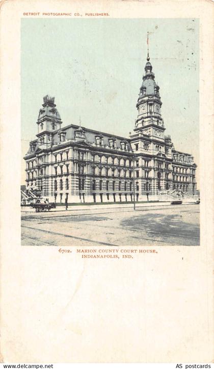 C113 Indiana Indianapolis Marion County Court House 1904 vintage postcard
