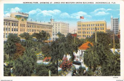 US Jacksonville Florida Hemming Park St James The big Store Sign postcard