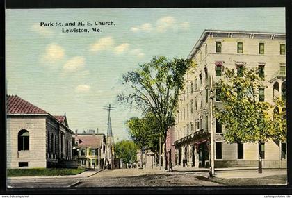 AK Lewiston, ME, Park St. and M. E. Church